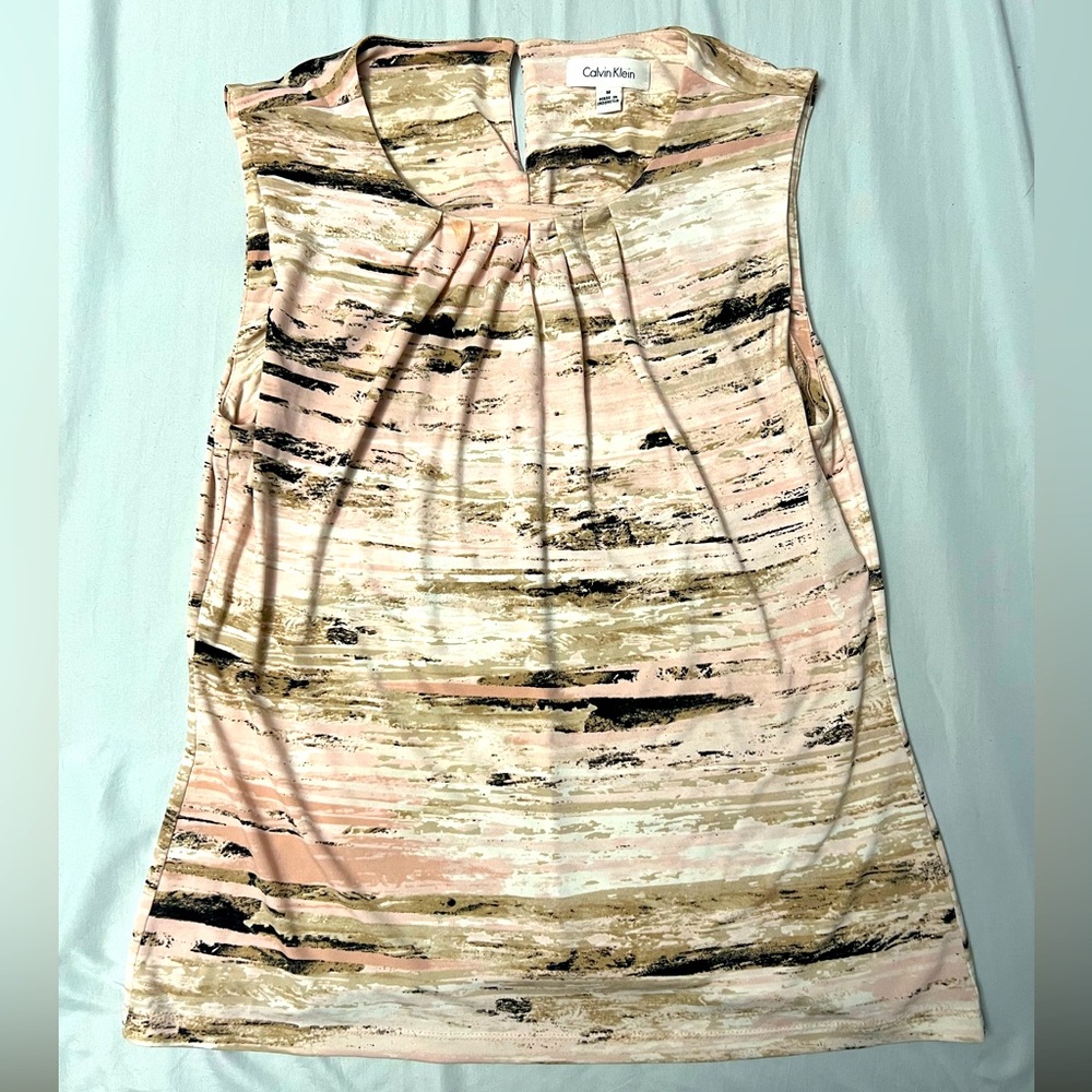 Calvin Klein Blouse Top, Sleeveless. Size Medium.
